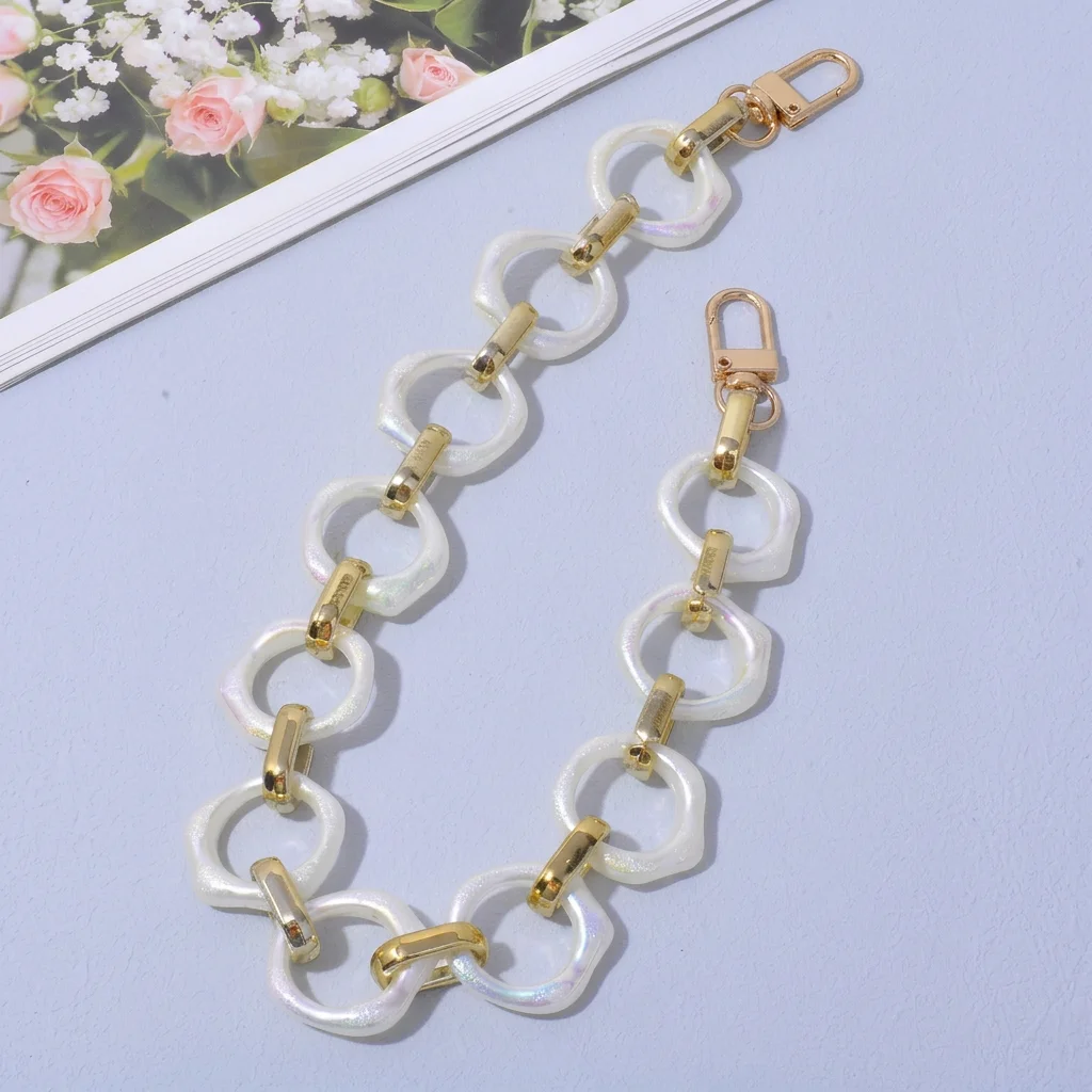 Purse Strap Accessory Elegant Decorative Shoulder Strap Acrylic Beaded Bag Strap Premium Handbag Crossbody Accessories For Bag