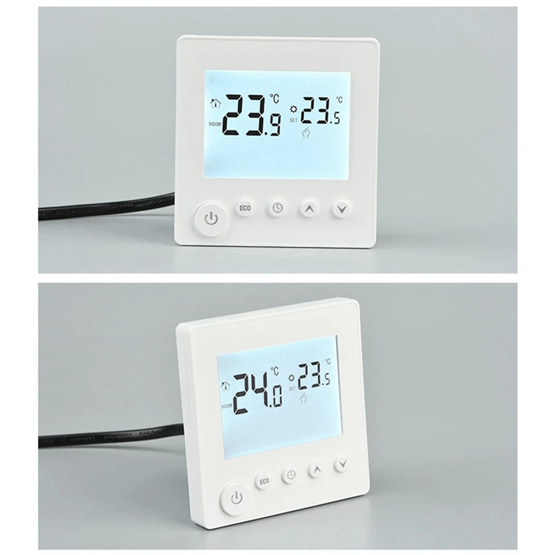 Новинка, электронный термостат для теплого пола, домашний термостат, регулятор температуры, цифровой ЖК-дисплей