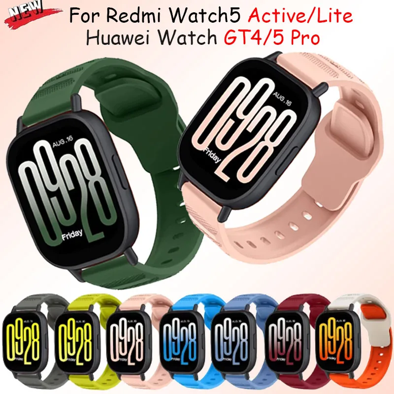 Silikon döngü Kayışı Redmi Watch5 Aktif Huawei İzle GT4/5 Pro spor bilezik Bileklik Redmi Watch5 Lite kemer Aksesuarları