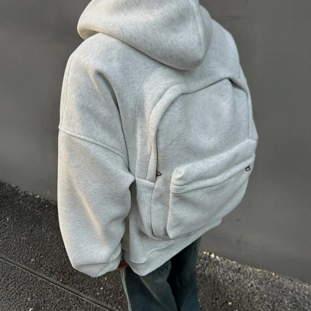 Top mode ample automne et hiver nouveauté Style américain sac à dos à la mode intégré populaire décontracté sweat à capuche en coton