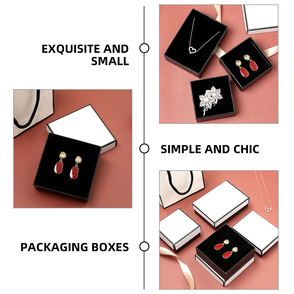 20Pcs Compact Jewelry Boxes Necklace Earrings Storage Gift Set Space Saver Portable Chic Design Shiny Protector