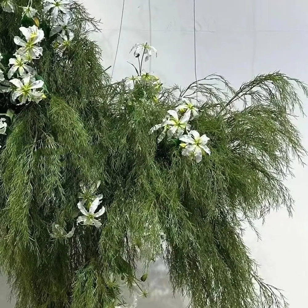 100cm Artificial Reed Grass Branches Realistic Handmade Simulation Reed Grass Plants Elegant Real Touch Fake Green Plants