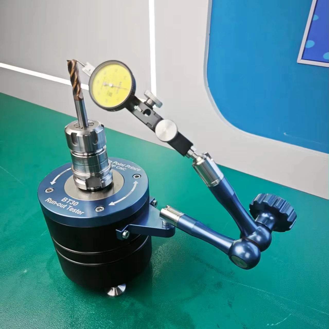BT40 Precision Tool Runout Measuring Tester, Dial Indicator Tool Holder Runout Tool Deviation for CNC Milling Machining Center