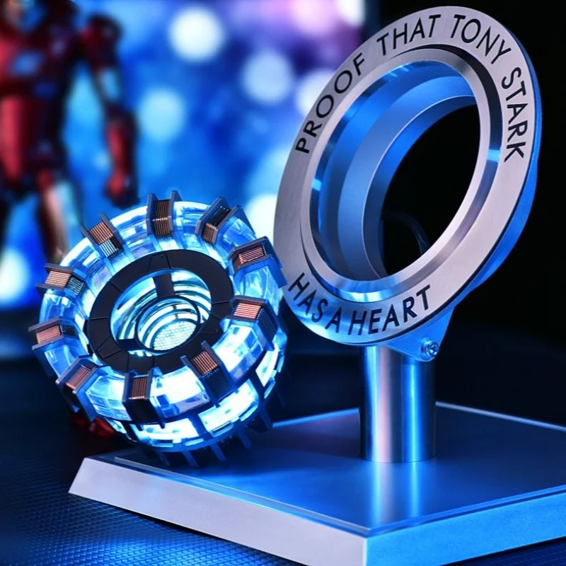 Hot Avenger Iron Man MK1 MK2 Arc Reactor Tony Stark Heart Of Mark Figure Led Light Iron Man 1:1 Model Chest Lamp Decoration Toys