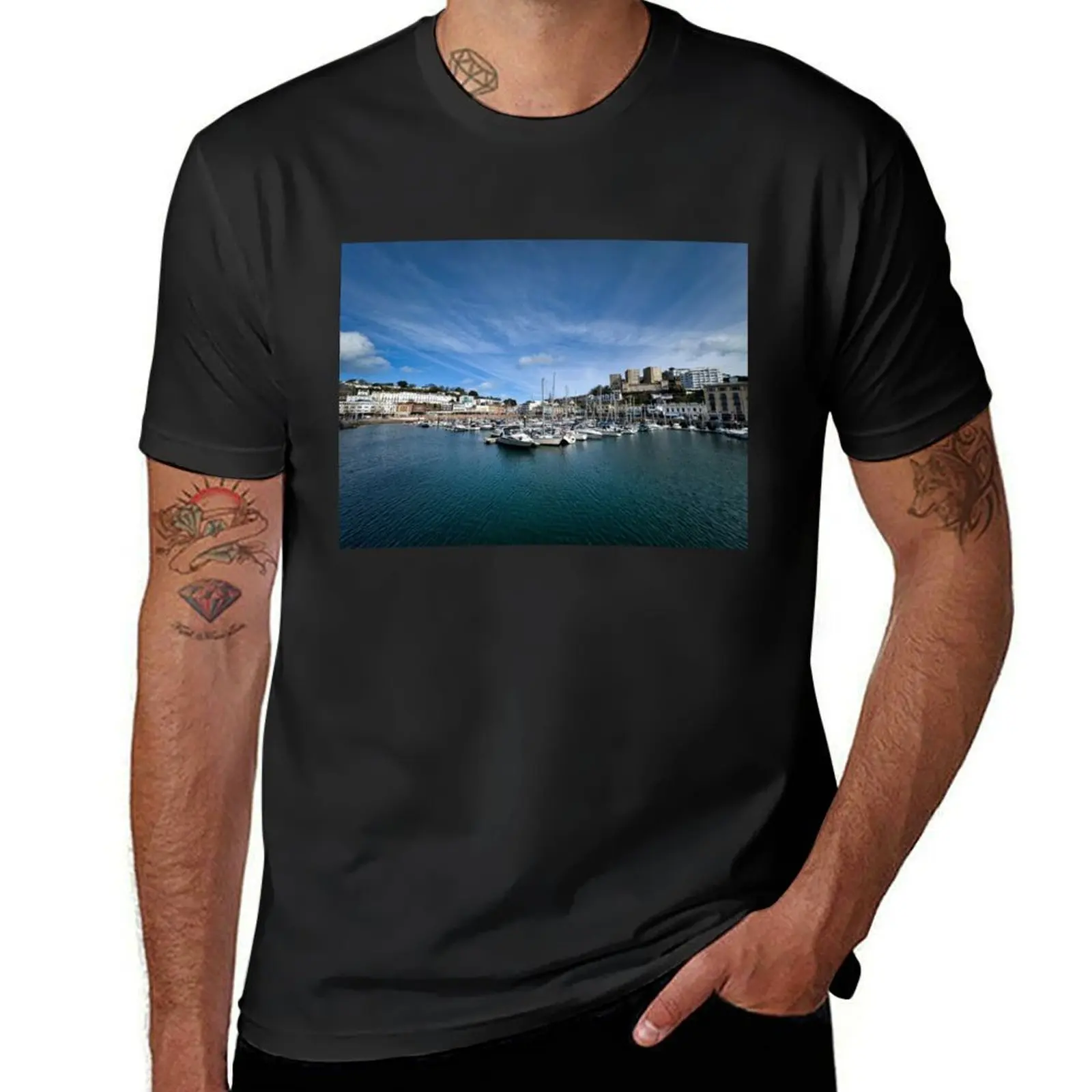 

Torquay Marina T-Shirt vintage customizeds customs mens cotton t shirts