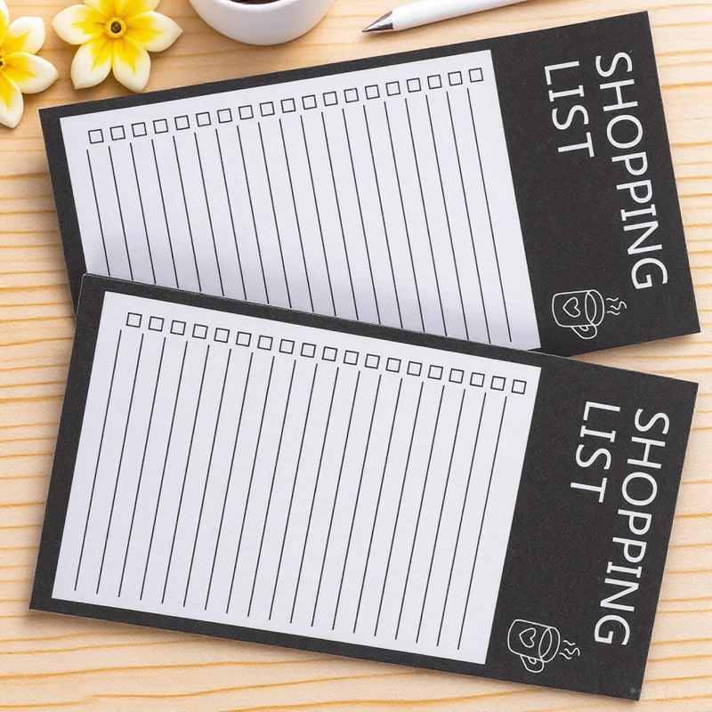 

2 Books Grocery List Notepad Shopping Planner Tearable Shopping Schedule Convenient Daily Planner Portable List Pads