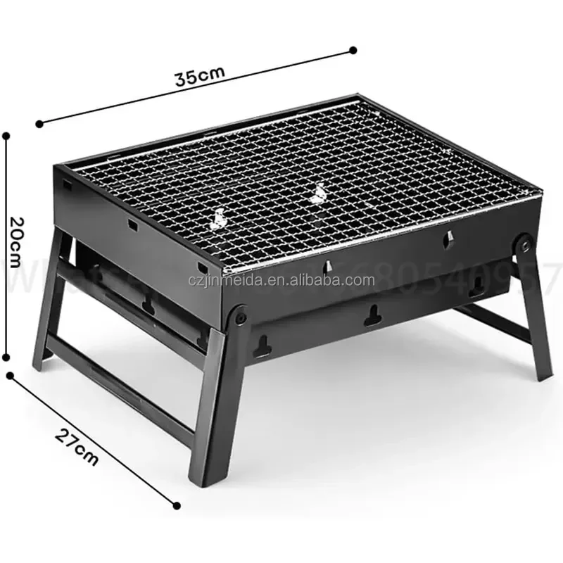 Garden Supplies New Barbecue Bbq Charcoal Portable Folding Desk Tabletop Outdoor Smoker Grill for Camping Outside Party