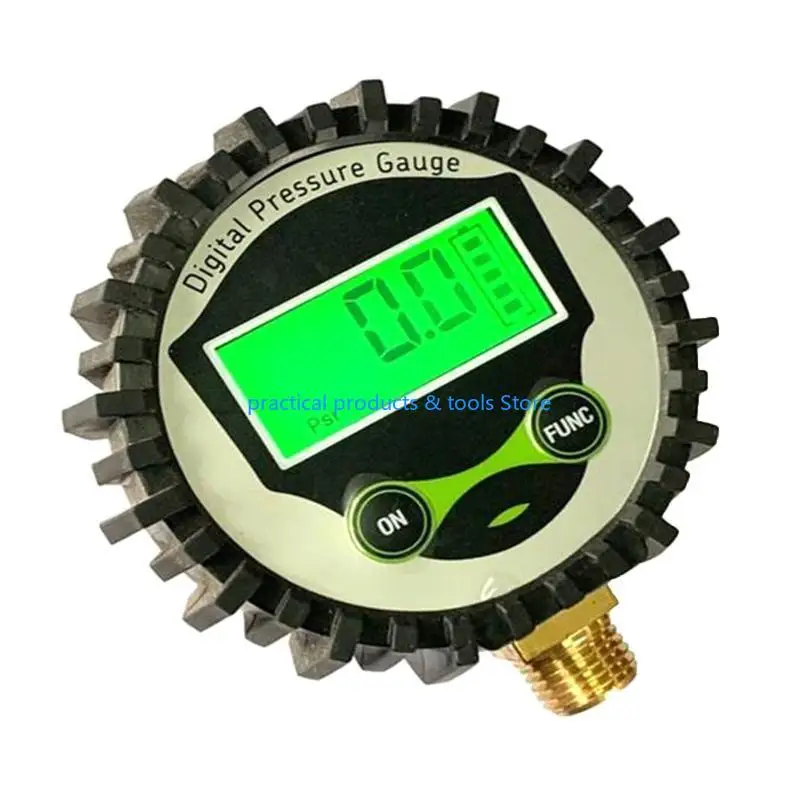 77JB 0-200PSI عالي الدقة مقياس الضغط الإطارات الإطارات مقياس ضغط الهواء مقياس ضغط الهواء على ودالة زر خفيفة الوزن