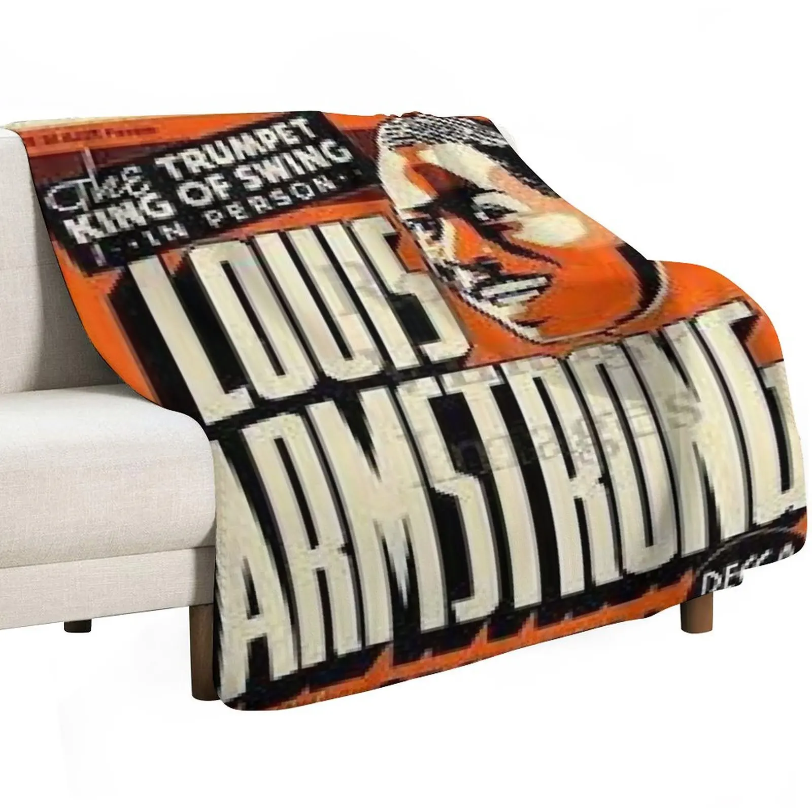 Louis Armstrong Retro poster Throw Blanket Summer Beddings Luxury Plush Hairys Weighted Blankets