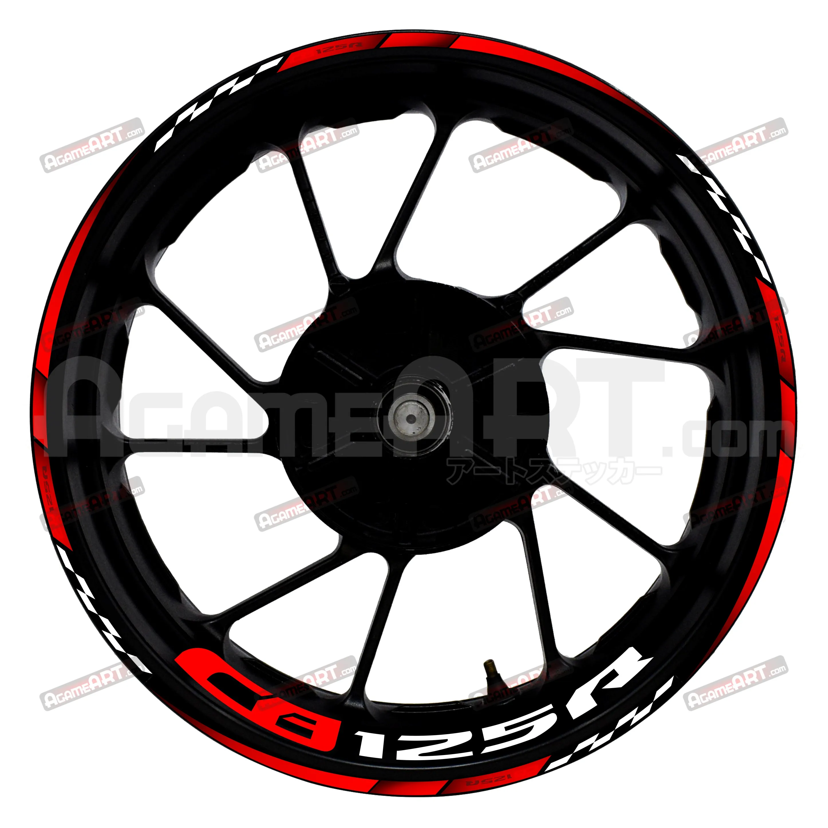 Motocycle Wheel Stickers for HONDA CB125R 17-inch Front and Rear Waterproof Reflective Stickers Wheel Decorative Stickers