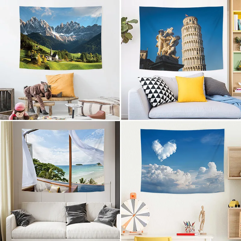 VIKAMA Europäischer Landhausstil Heilender Stoff für Schlafzimmer und Wohnzimmer, Wanddekoration zum Aufhängen, Heimdekoration