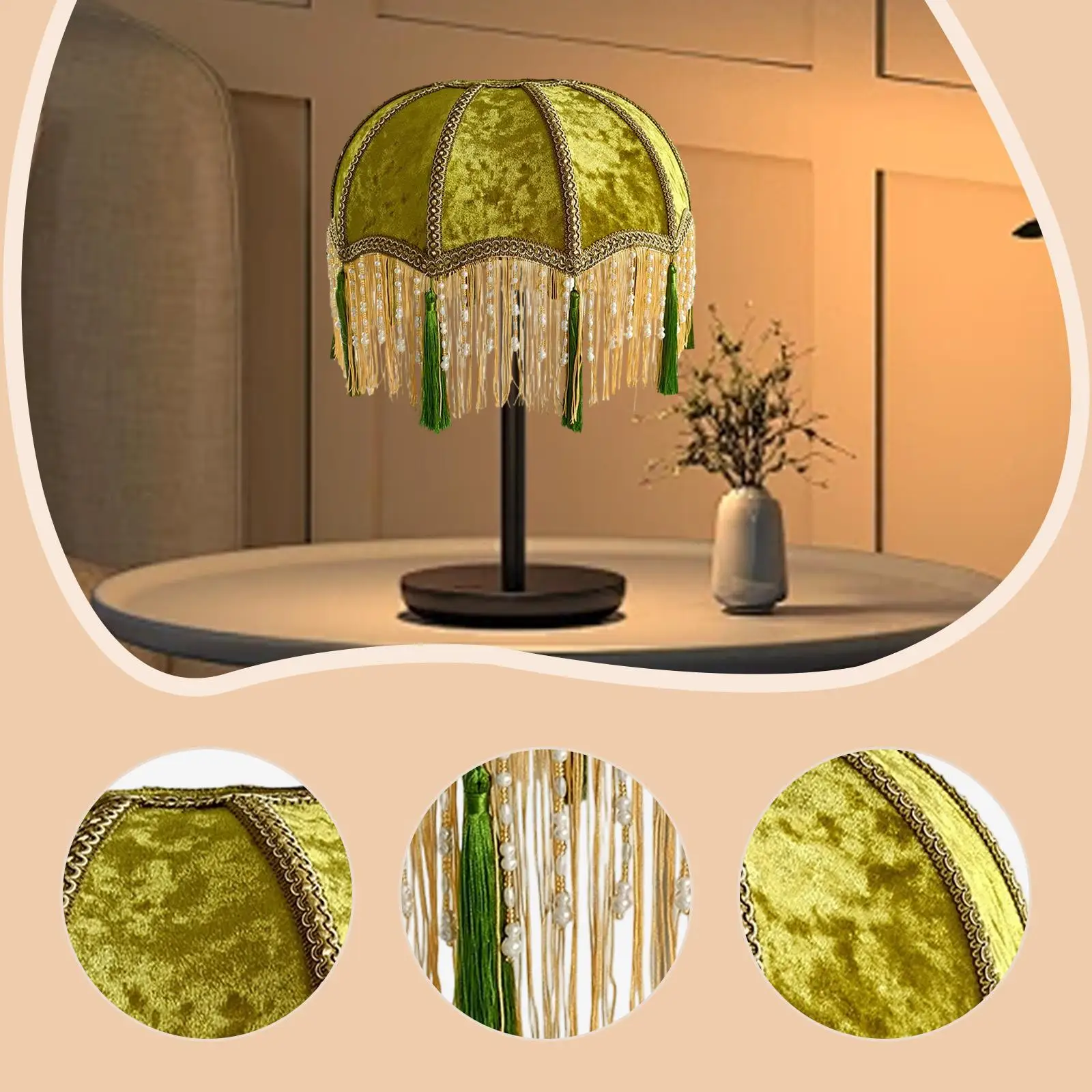 Vintage Table Lamp Shade Desk Lamp Cover Light Shade Light Cover for Cafe Restaurant