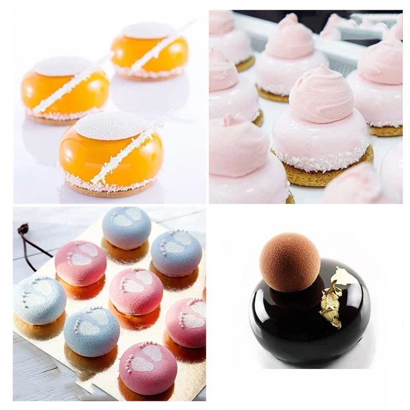 28 Cavity Oblate Round Shape Silicone Cake Mousse Mold Pastry Tools Chocolate Muffin Dessert Pudding Baking Moulds Accessories