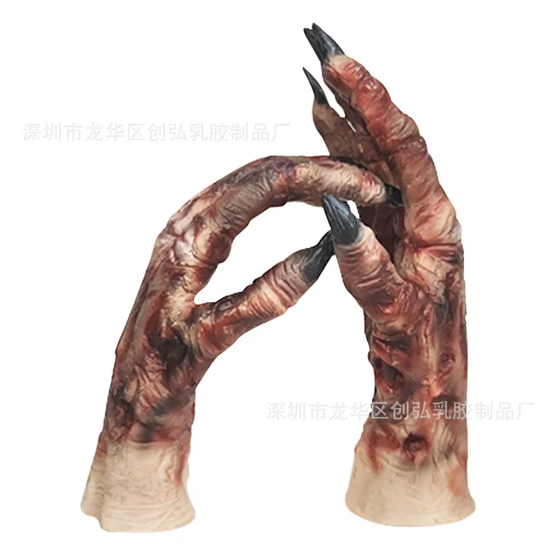 De mummie Halloween-handschoenen voor kinderen Unisex elastische latex handschoenen Enge handschoenen Paasdag wanten Cosplay Prop Kostuumaccessoires