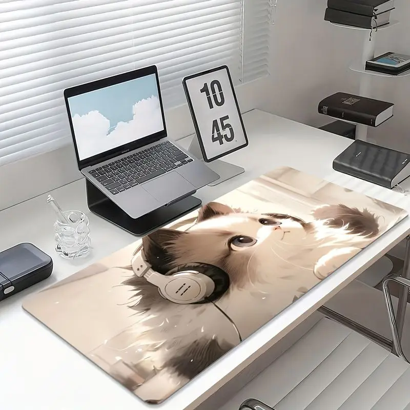 VIKAMA Kawaii Ragdoll Cat XXL Desk Mat Anti Slip Gaming Mouse Pad Soft Light Color Large Keyboard Pad Table Decor
