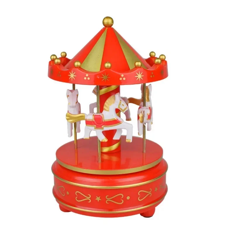 Merry-go-round music box children\'s creative toys music box cake baking ornaments Christmas decorations birthday gifts.