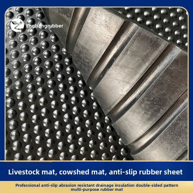 

Non Slip Dotted Rubber Mat Thickened Waterproof Livestock Pad for Cattle Barn Anti Fatigue