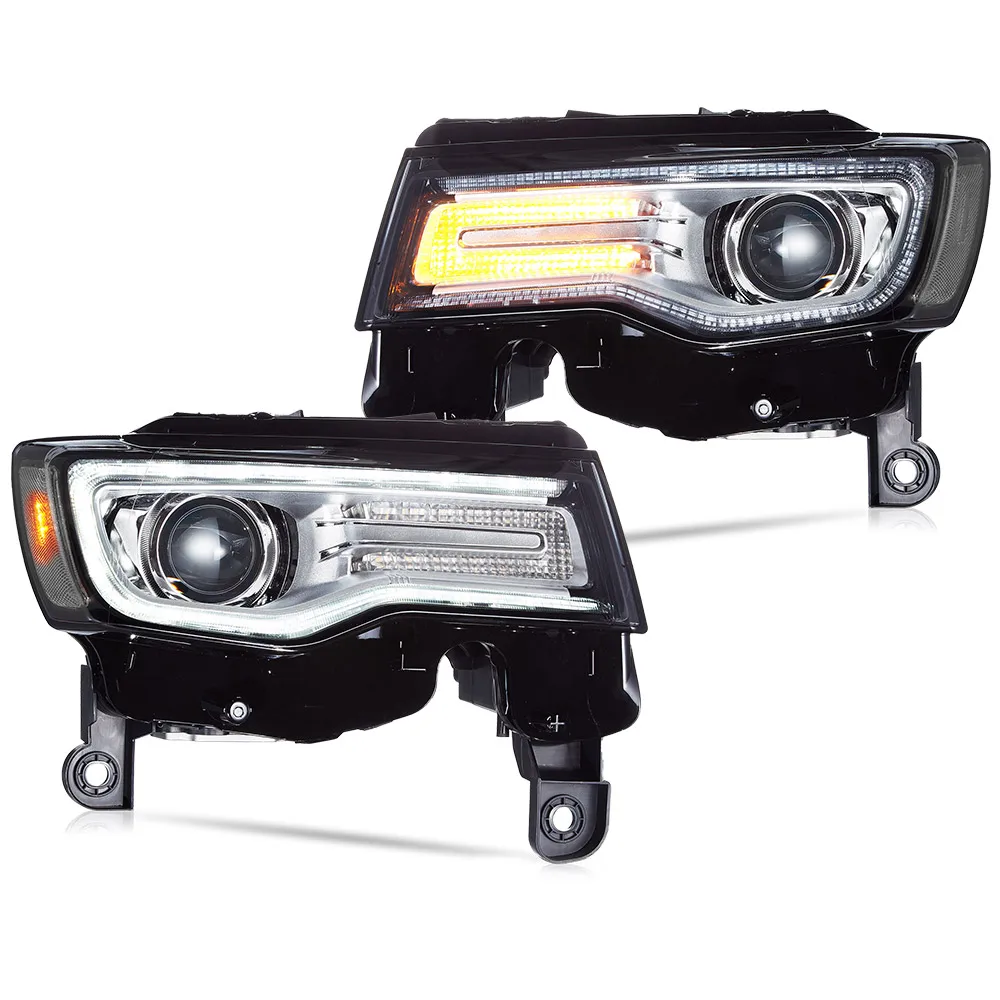 Vland 2014-2022 Grand Cherokee (WK2) LED koplampen met startanimatie/blauwe DRL