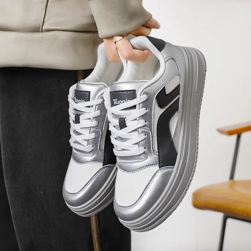 

Мужская парусиновая обувь Four Seasons, универсальные туфли в стиле ретро для спорта и отдыха на толстой подошве