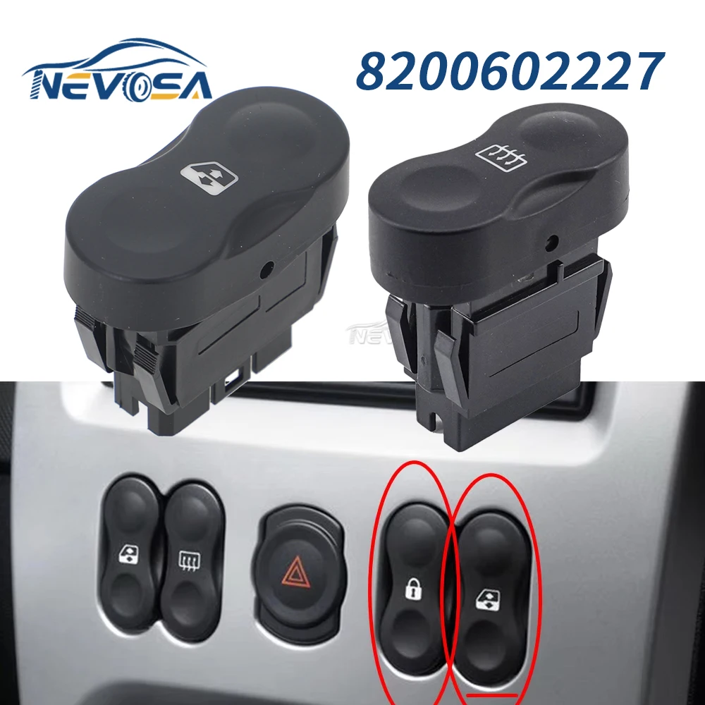 

NEVOSA для Dacia Duster Sandero 2009 2010 2011 8200602227 6001546145 передний электрический переключатель окон