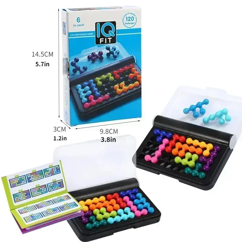 Jeu de société de puzzle 3D IQ pour enfants, plaque Dakota idale classique, perle logique, Beaumont, perles Dakota idales, jouets Montessori, cadeaux, 120 scripts