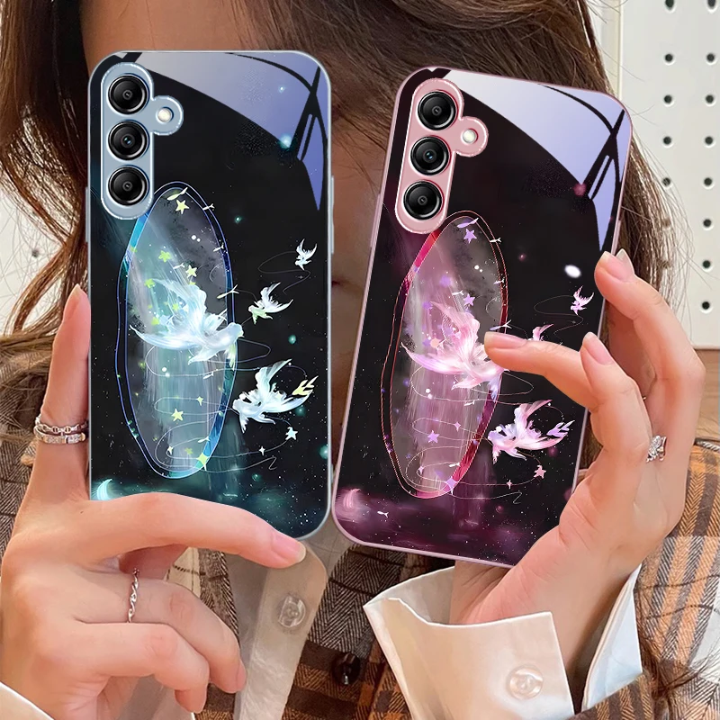 Underwater Secret Realm For Samsung Galaxy A14 4G 20 30 52 20S 21S 22 A32 33 34 42 50 51 53 54 70 71 72 73 5G Glass Phone Case