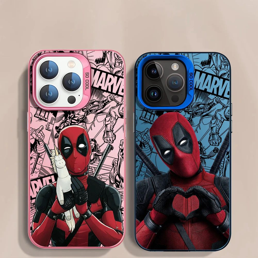 Marvel Deadpool Phone Case for Apple iPhone 15 16 Pro Max 14 16 Pro 13 12 11 Pro Max 14 16 Plus Shockproof Mobile Cover