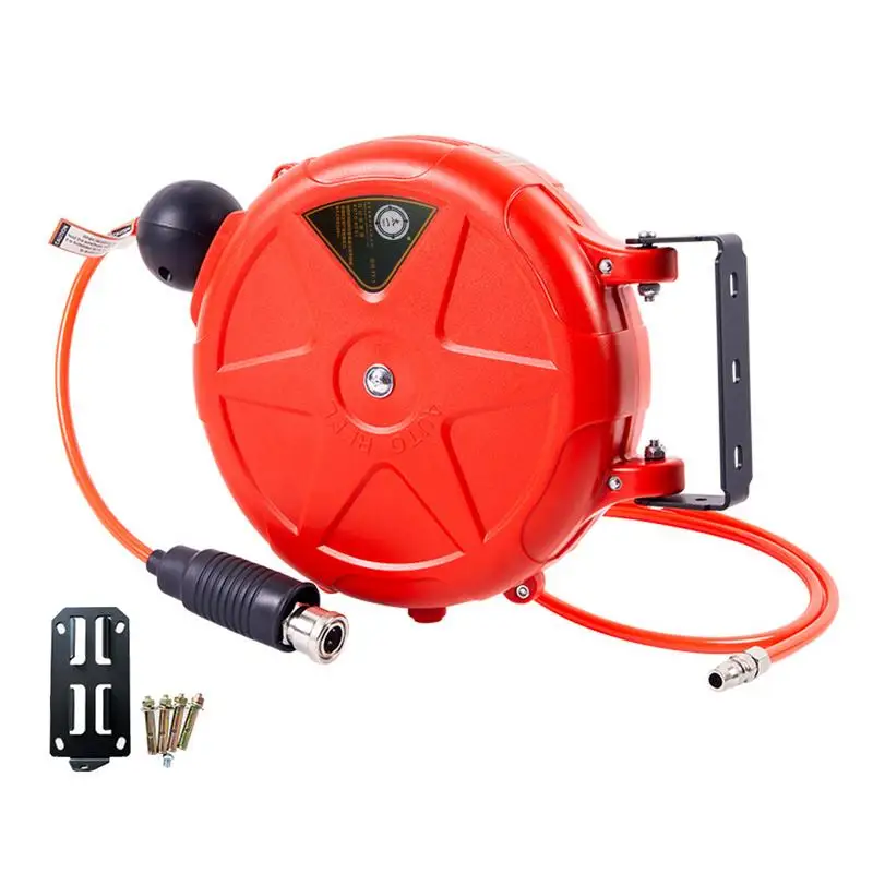 

Compressor Hose Reel Retractable 10m Automatic Rewind Tool Commercial Reel With Swivel Bracket Quick Coupler Air Compressor