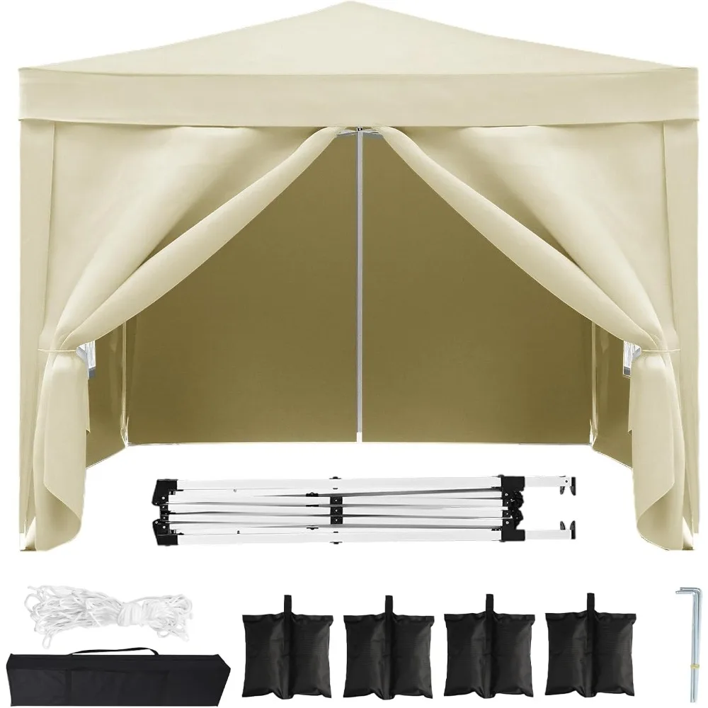 Pop Up Canopy Tent Heavy Duty with 4 sidewalls Commercial Outdoor Party Tent Event Wedding Tents Instant Canopy Gazebo