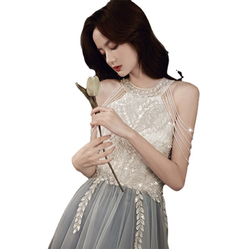 DSP تخصيص أنيقة ألف خط س الرقبة فساتين لحضور الحفلات الموسيقية الفاخرة الديكور فساتين حفلات التخرج فساتين السهرة الرسمية