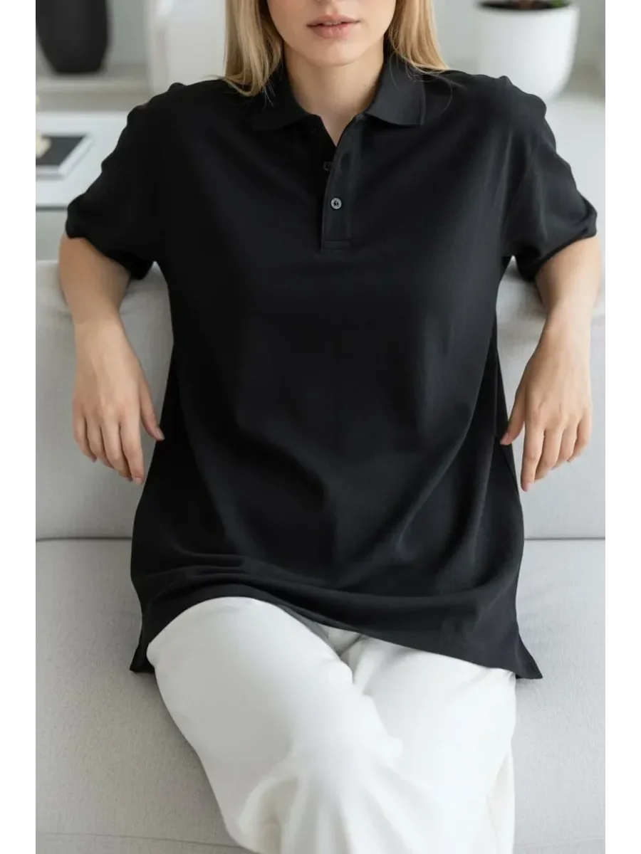 Polo Shirts Casual Style Summer fashion Women's Men Breathable Golf Shirts Tee Tops Unisex Streetwear Trendy Oversized White top
