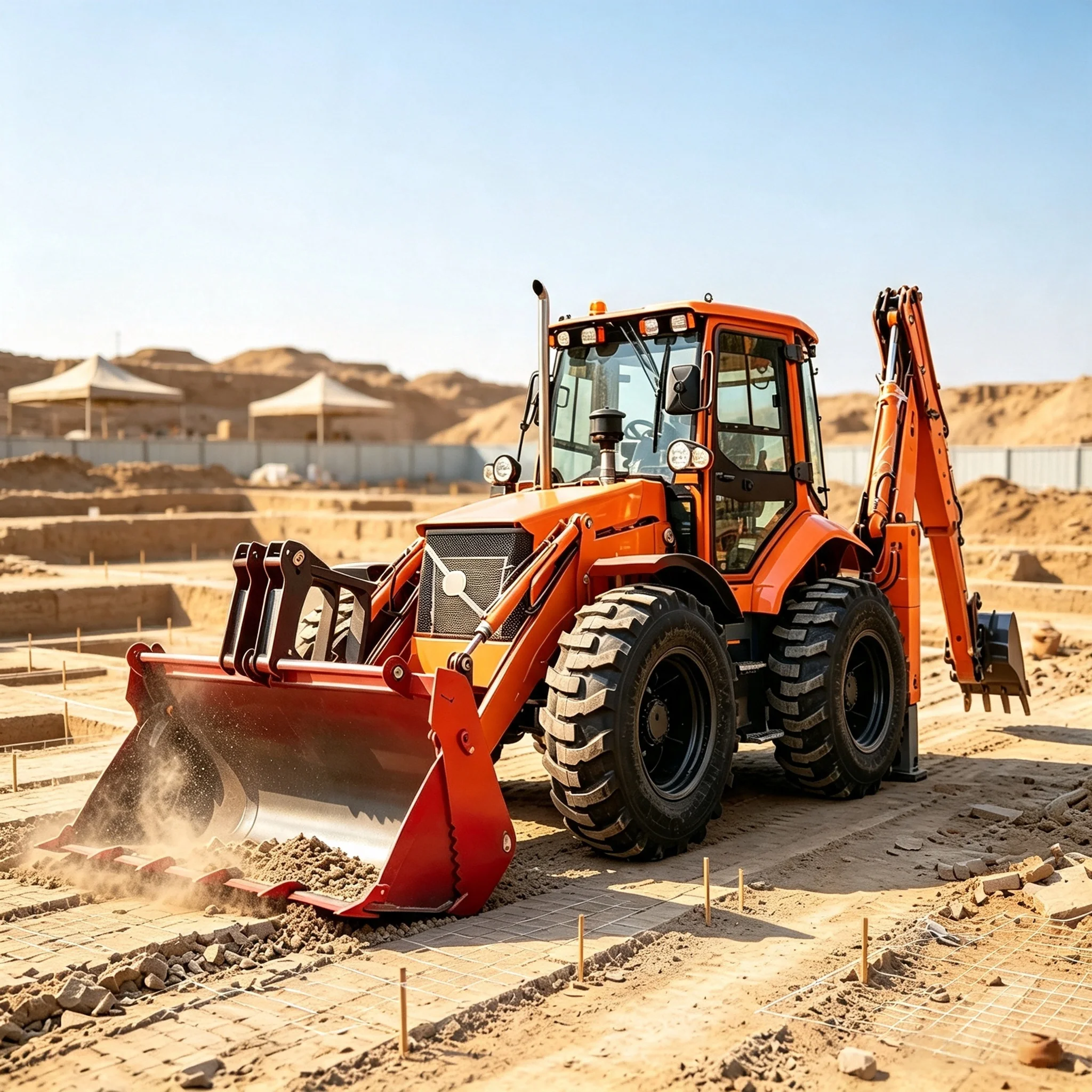 Cost effective Auxiliary hydraulic pipeline Road Maintenance Backhoe Loader Cab Equipped Backhoe Loader High Lift Backhoe Loader