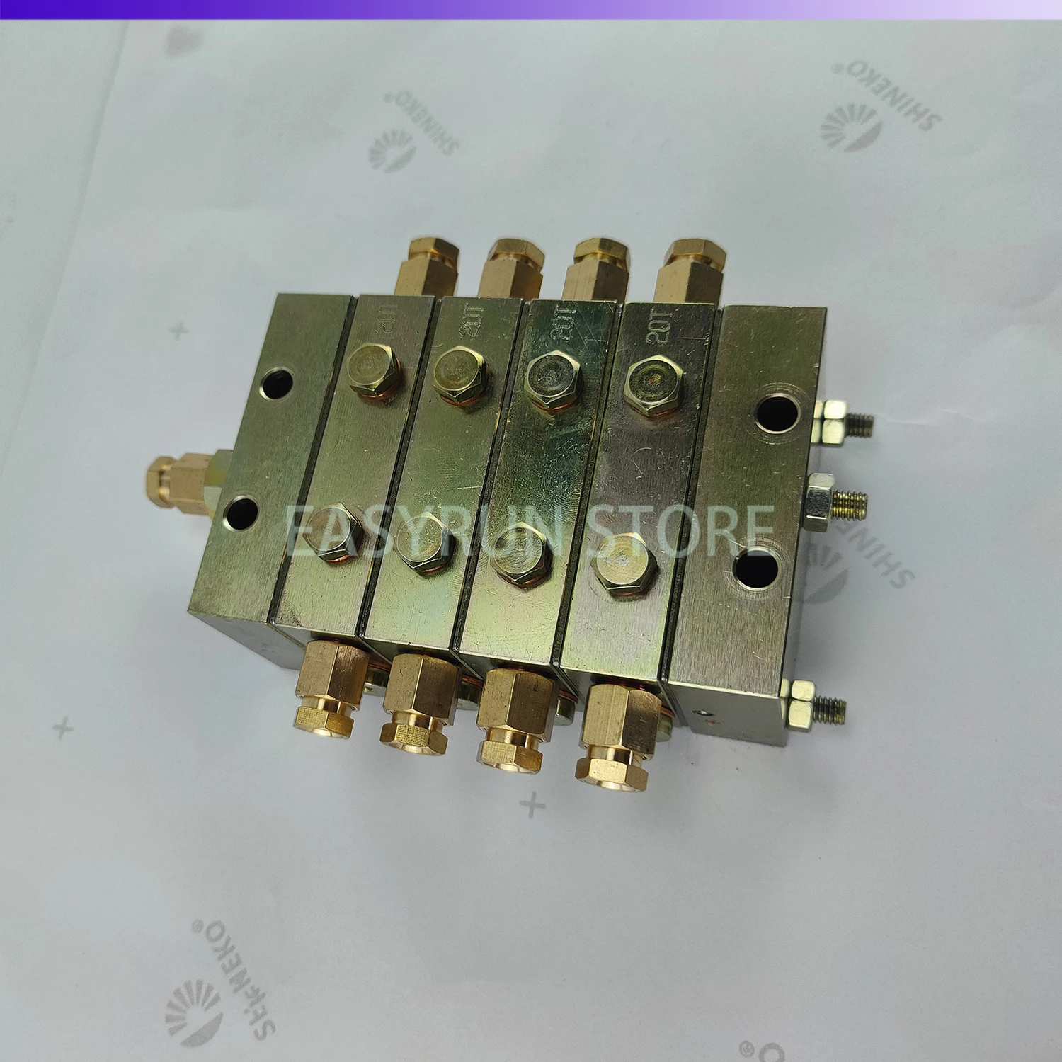 Progressive Grease Lubrication Distributor Metering Device Valve Manifold Block 8 Outlets