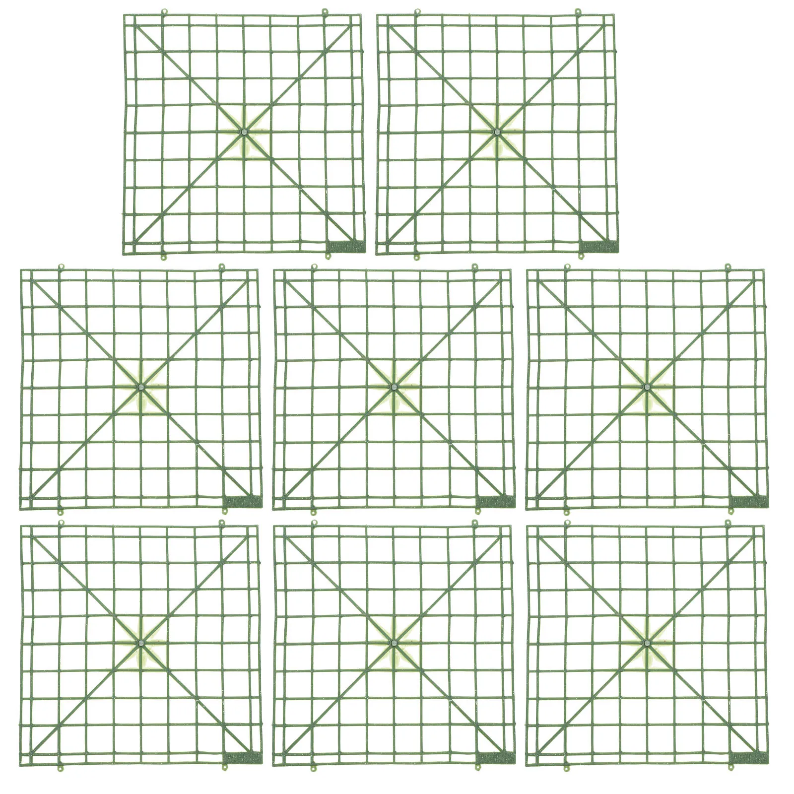 8 peças painéis de grade de flores suporte de arranjo de flores de plástico premium para festa de casamento decoração diy decoração de bar de escritório em casa