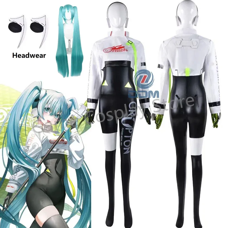 

Game Mikuu 2022 Racing Cosplay Costumes Anime Miku Cosplay Costume For Women Halloween Carnival Party Comic Con