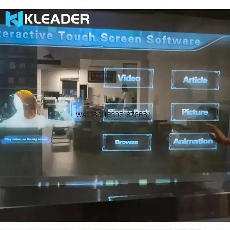 Wmwmnu Holographic Interactive Touchscreen for Windows Transparent Glass Display Film with OLED Screen Transparency