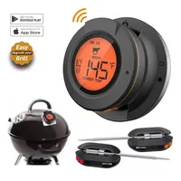 2025 Upgrade Outdoor Digital Wireless Bluetooth Dome Cooking Food Meat Thermometer for BBQ Charcoal Grill and Oven Smoker