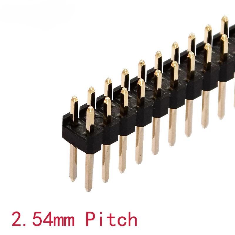 10Pcs/lot 2.54mm Pitch 2.54 Double Row Male 2x40Pin Breakaway PCB Board Pin Header Connector Strip 2*40P Gold Plated