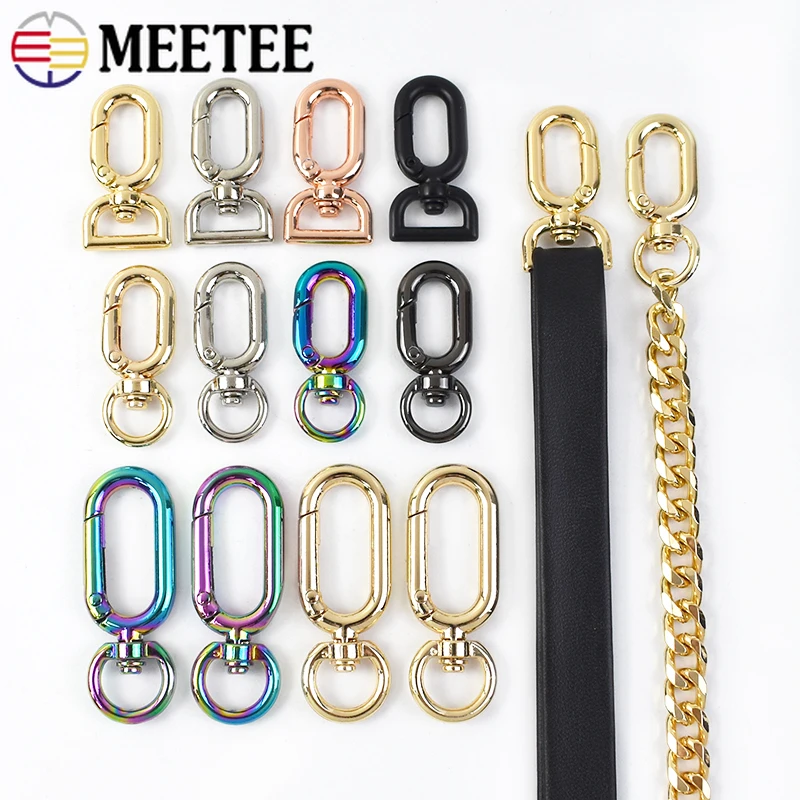 

5/10/20Pcs 10/12mm Metal Bag Strap Buckle Keychain O D Ring Hook Swivel Spring Connector Snap Clip Clasp DIY Hardware Accessory