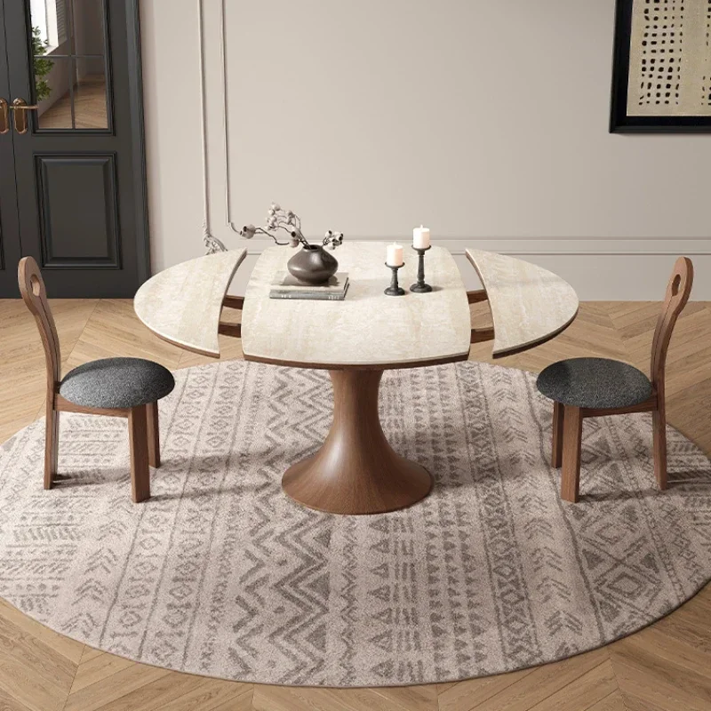 Luxury Sedentary Round Table Dining Multifunction Tables Oval Designer Coffee Restaurant Service Muebles Reception Furniture