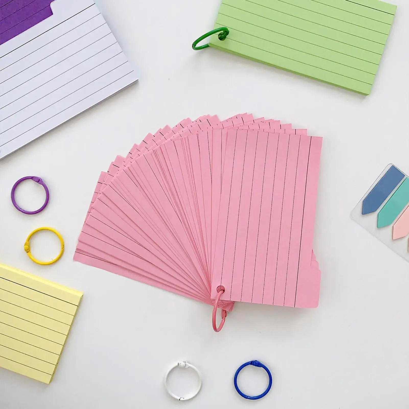 

Colored Index Cards 300-Piece Heavyweight Colored Lined Flash Cards School Supplies With Stickers For Recipe Household Affairs