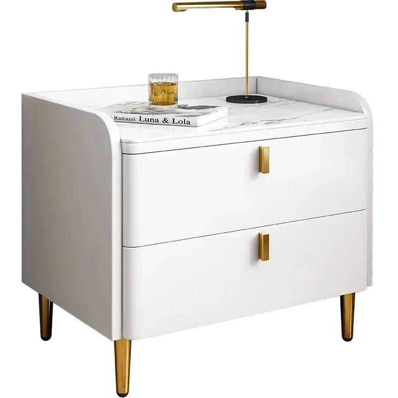 TAO Slate Nightstands Bedroom Bedside Table  Wooden Furniture with Drawers Bedside Cabinet with 2 Drawers Multicolor 17.7inches