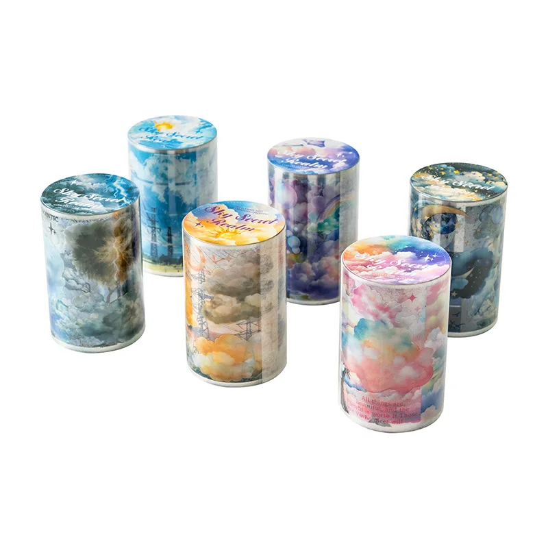 1Roll/2Roll Creative PET Decoration Aquascape Tape Sky Secret Series Sky Clouds Landscape