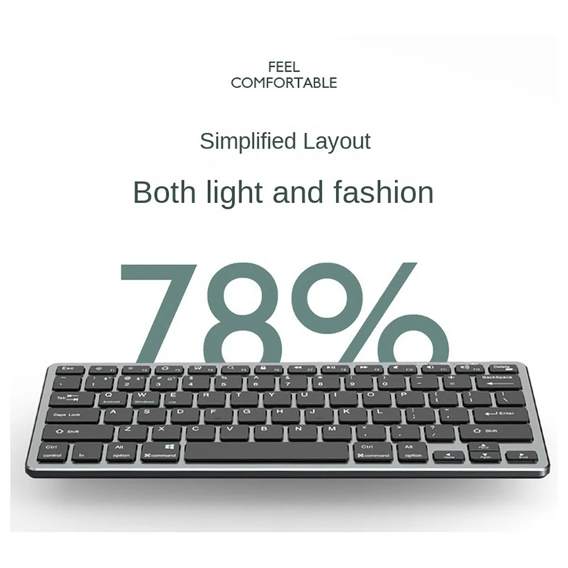 Wireless Keyboard and Mouse Kit for IOS/Android/Windows Gray Hot Sale in Stock