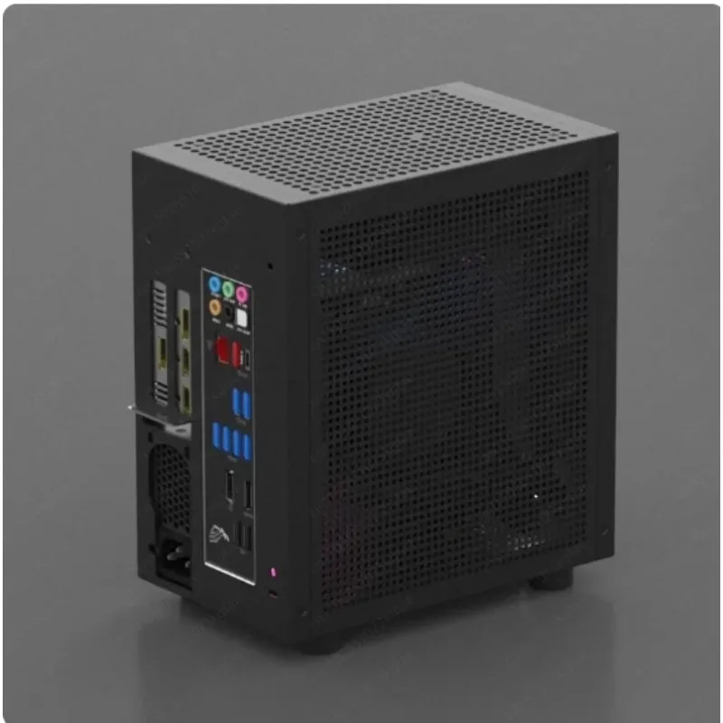 GEEEK M21 / M31 Mini ITX Computer Case, Supports 120mm AIO Liquid Cooler, Low-Profile GPU and 1U Flex ATX PSU, Compact Small