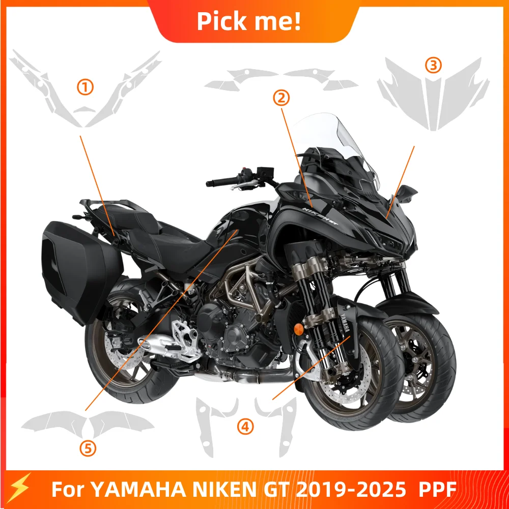 

2025 New! Clear PPF Film for Yamaha NIKEN GT 2025 Anti-Scratch Motorcycle Paint Protector fit yamaha niken gt 2019-2025