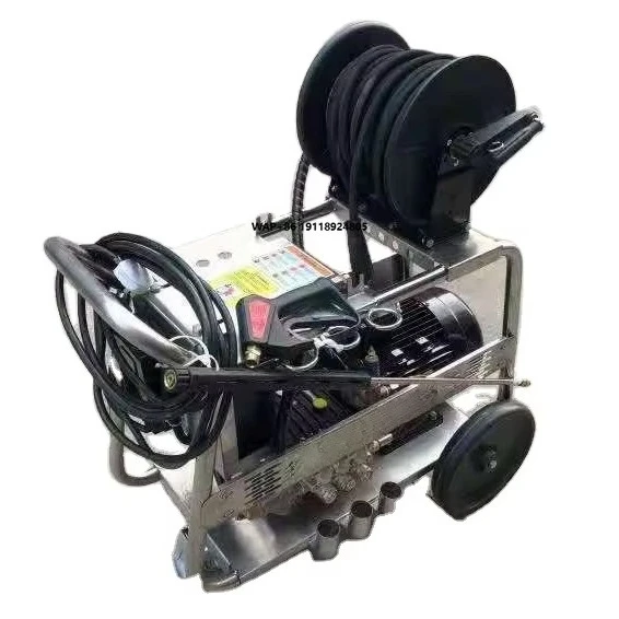 20HP Electric High Pressure Heavy Duty Sewer Cleaning Machine 21lpm 250bar Residue Free Drain Cleaner