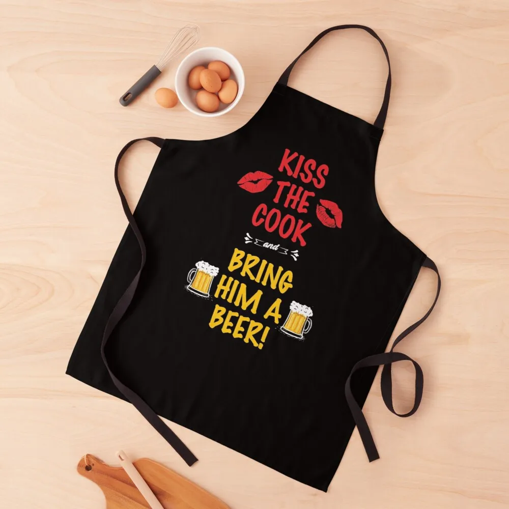 

Kiss The Cook and Bring Him a Beer Adult Apron kitchen items and home 2022 sexy apron