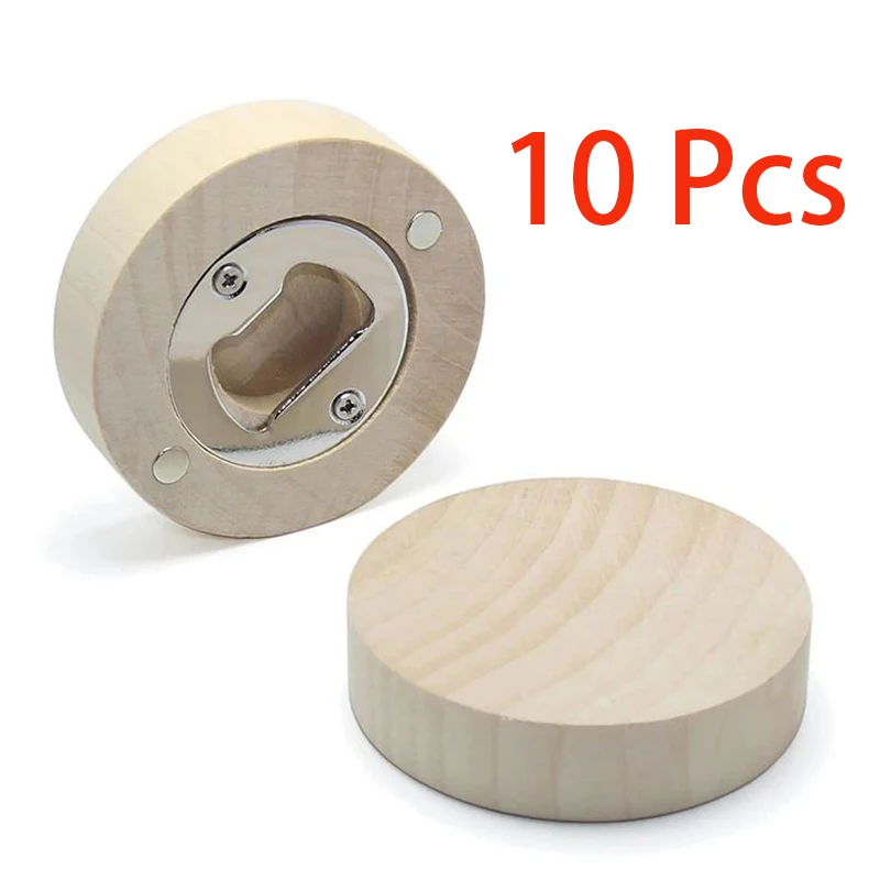 

10 Pcs Bottle Opener Wooden Bottle Opener Party Favor Wedding Gift Souvenir for Guest