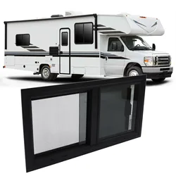 550x260mm RV Window with Privacy and Insect Nets for Campervan and Motorhomes, Horizontal/Vertical Fit